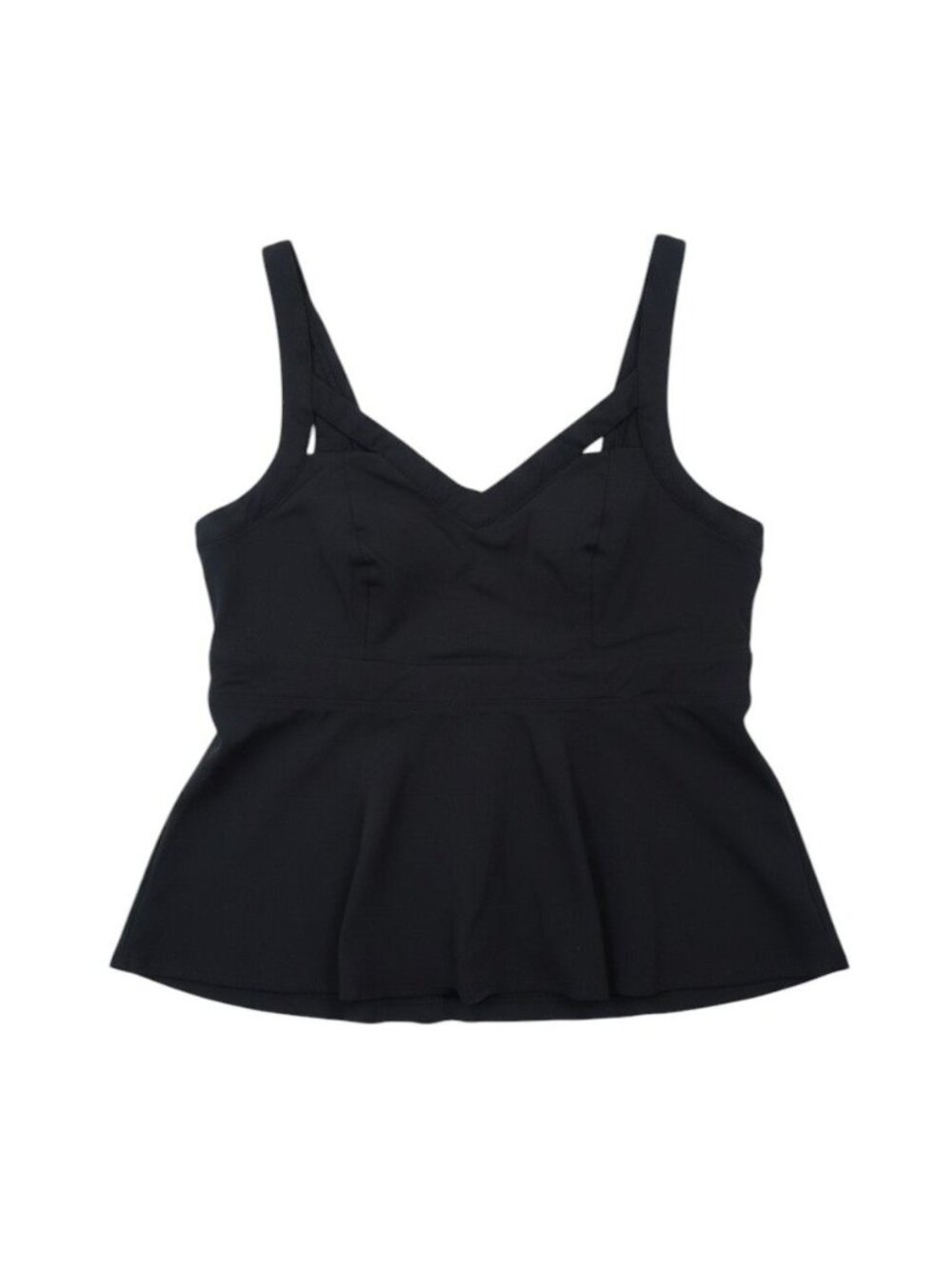 Torrid 2X Womens Black Peplum Tank Top Sleeveless Plus Size